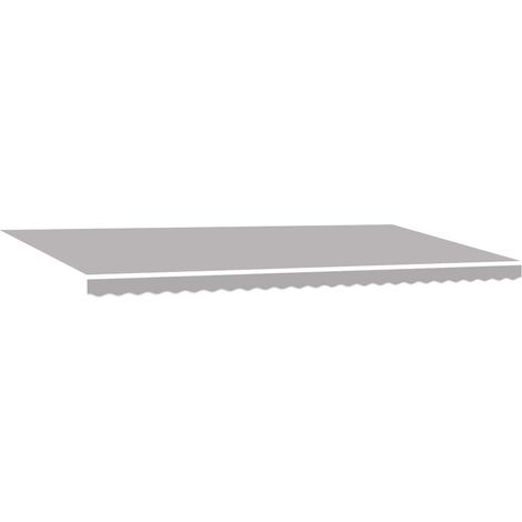 Markisenersatzstoff Hellgrau 6 x 3,5 m Polyester vidaXL
