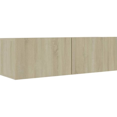 Mobile TV multimediale scaffale per televisione televisore buffet sala da pranzo soggiorno camera da letto rovere Sonoma 100 x 30 x 30 cm derivati del legno marrone 020027411