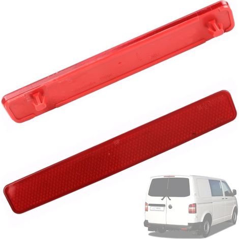 Reflector compatible con VW T5 Transporter, Caravelle, Multivan (2003-2011) - Parachoques trasero izquierdo y derecho - 7E0945105-7E0945106 - Reflector - Retroreflector rojo (2 piezas) (1/5)