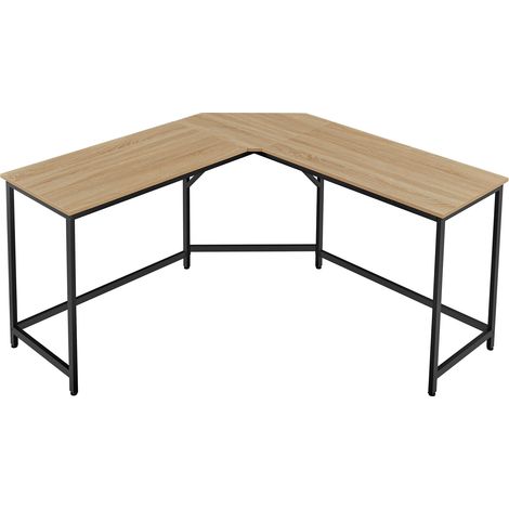 Scrivania ad angolo Valora rovere Sonoma acciaio nero 149x149