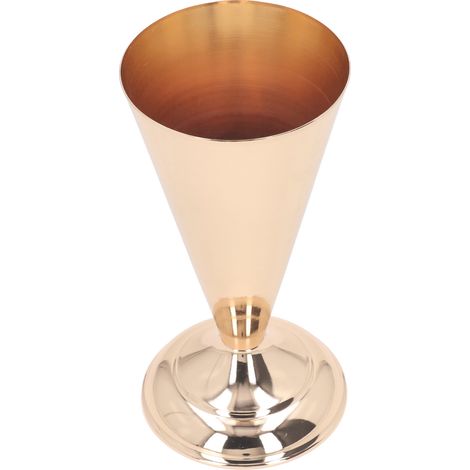 Vase en fer doré style européen, décoratif vintage exquis pour mariage, hôtel, fête, maison 12x26cm (1/5)