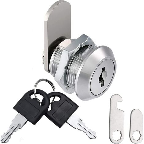 Security Lock for Barrel Mailbox Cam Lock for Cabinet Drawer Tool Box Cabinet Door Locks with Keys Locker Cabinet Cabinet Cash Lock 16mm (1/5)