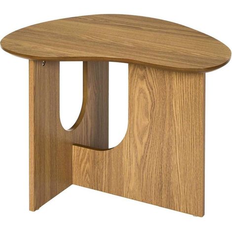 Table d'Appoint Asymétrique "Calypso" 60cm Marron (1/5)
