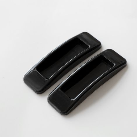 CYUNSHOP Poignée adhésive pour portes/fenêtres, lot de 10 – Plastique, sans perçage, couleurs variées (noir). (1/5)