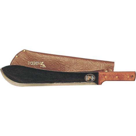 Angelo B. MACHETE CON FODERO IN CUOIO cm. 35