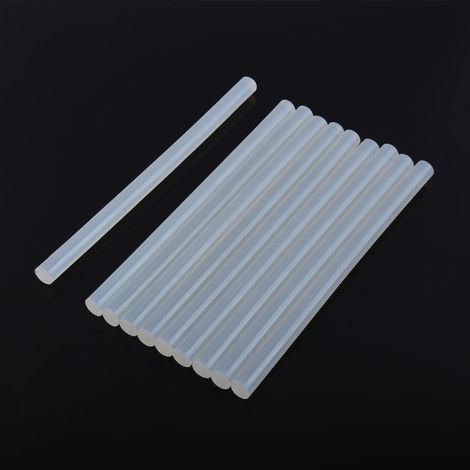 Lot de 10 bâtons de colle chaude transparents 7mm/11mm pour pistolet à colle électrique, bricolage DIY, longueur 20cm (11mm) (1/5)