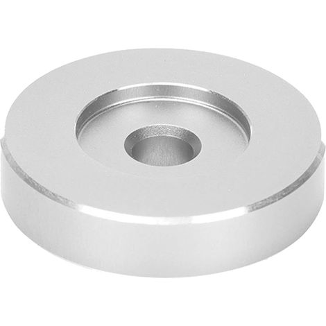 Adaptateur 45 Tours pour Disque Vinyle 7 Pouces en Aluminium Argenté, Centreur de Platine Stable, Accessoire Tourne-Disque Anti-Vibration, Diamètre 38mm Hauteur 8mm (1/5)