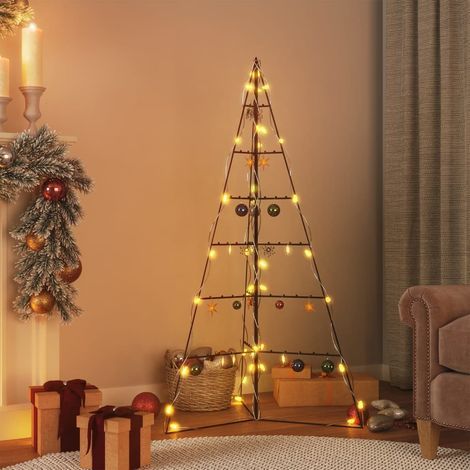 vidaXL Metal Christmas Tree for Decoration Black 140 cm (1/5)