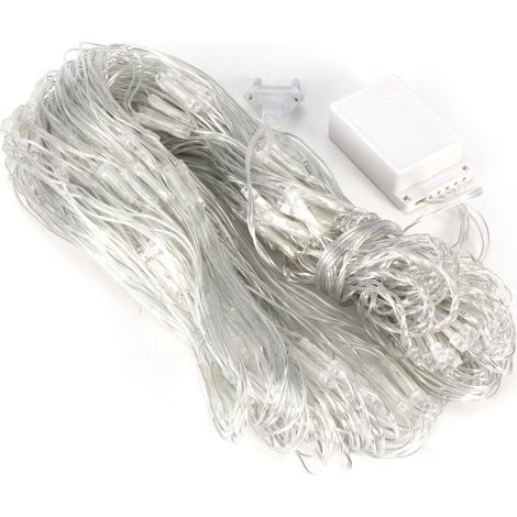 Guirlande lumineuse filet 3x2m 192 LED pour sapin de Noël, mariage, anniversaire, décoration de fête, prise UE 220V, lumière chaude (1/5)