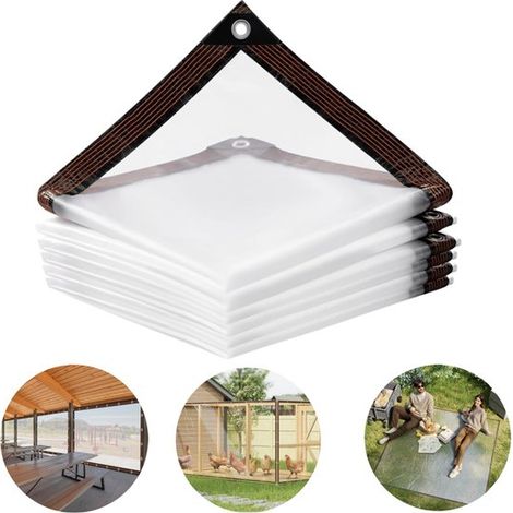 Bâche de protection étanche 2 x 3 m - toile imperméable avec œillets et corde pour extérieur (1/5)