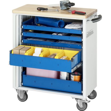 Rau Werkzeugwagen Buche-Massiv-Platte BxTxH 725x400x860mm (1/2)