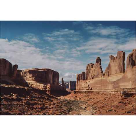 Papier peint mural canyon 3D nature rochers intissé grand format design intérieur salon chambre pas cher 150x105 cm (1/5)