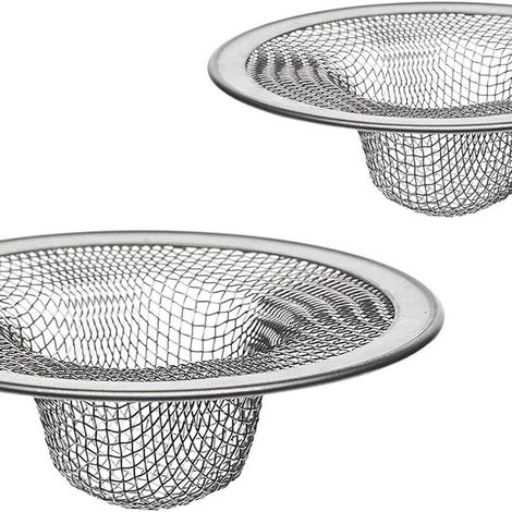 Crépine de lavabo, lot de 2, diamètres de 2,75 et 2 pouces.