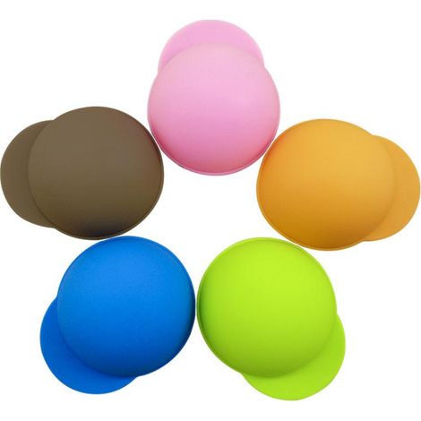 Bouchon de canette silicone 5 pièces, couvercle de boisson coloré, obturateurs de canettes réutilisables, 5 teintes pour Coca, gobelets et canettes. (1/5)