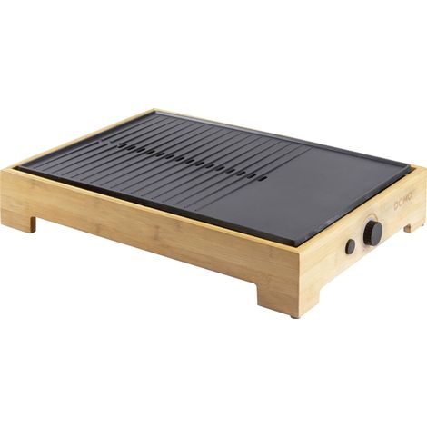DOMO DO9271G électrique Barbecue voyant lumineux, revêtement anti-adhésif bois, noir Y193403 (1/5)