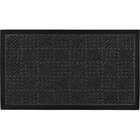 Firth Tile Rubber Backed Doormat, 40x70cm, Charcoal (1/4)