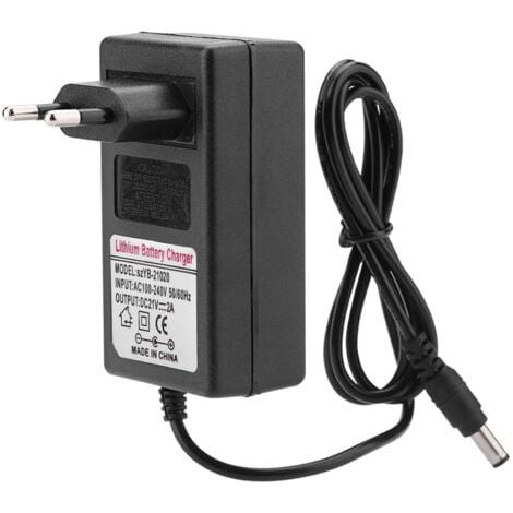 Adaptador de corriente de carga segura para batería de iones de litio (CA 100-240 V, CC 21 V, 2 A), reemplazo de enchufe de la UE. (1/5)