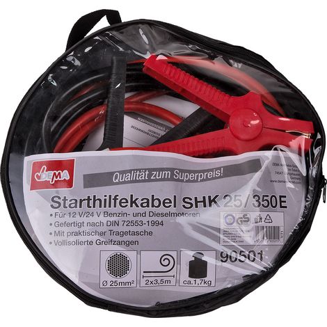 Starthilfekabel 25mm² 3,5m Überbrückungskabel Starterkabel KFZ PKW Starthilfe (1/5)