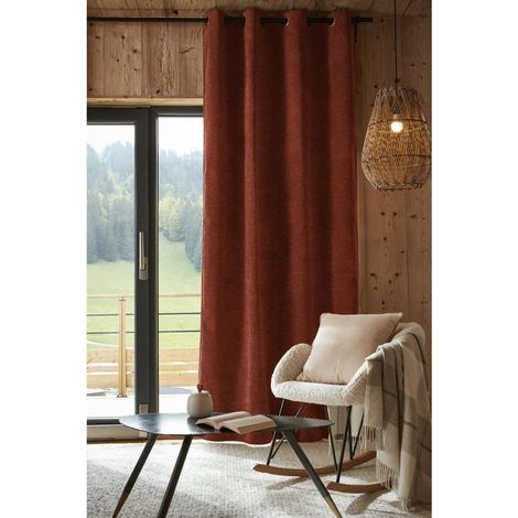 Rideau 140 x 240 cm – Occultant Total & Thermique – Bjorn Terracotta