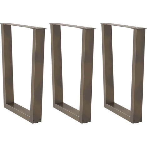 Esstischbeine V-Form 3 Stück Naturstahl 70x(72-73,3) cm Stahl