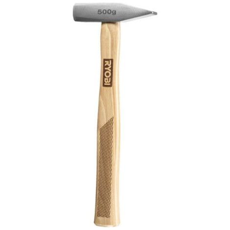 Ryobi RHHWE500 Hammer, Kopf aus gehärtetem Stahl, Holzgriff, 500 g (1/5)