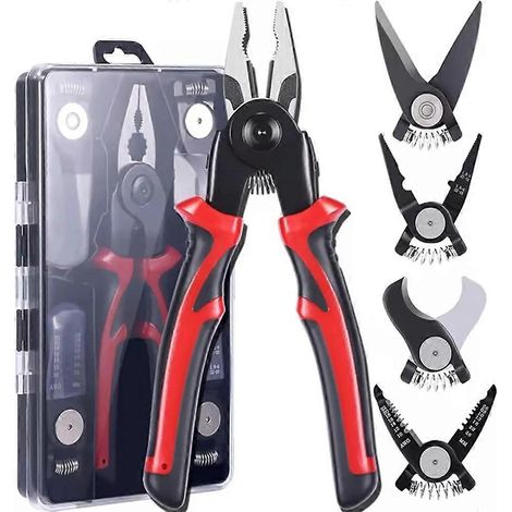 Ensemble d'outils multifonctions 5 en 1 avec pinces interchangeables, pour une utilisation pratique en matière d'entretien, de réparation et de bricolage.-AquaForge (1/5)