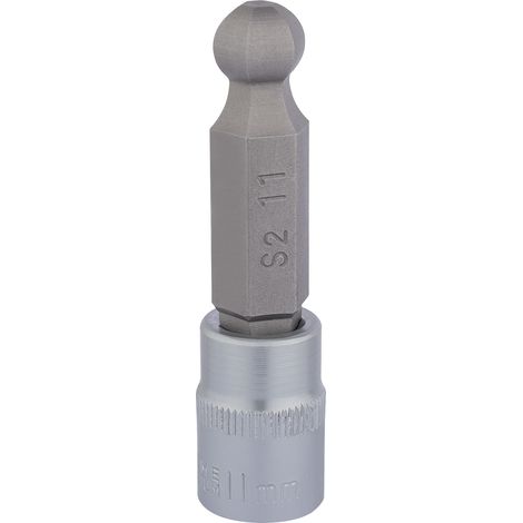 Draper 11mm Ball End Hex Socket for 3/8" Drive – Metric Hexagonal Socket Bits, Model 16294 (1/5)