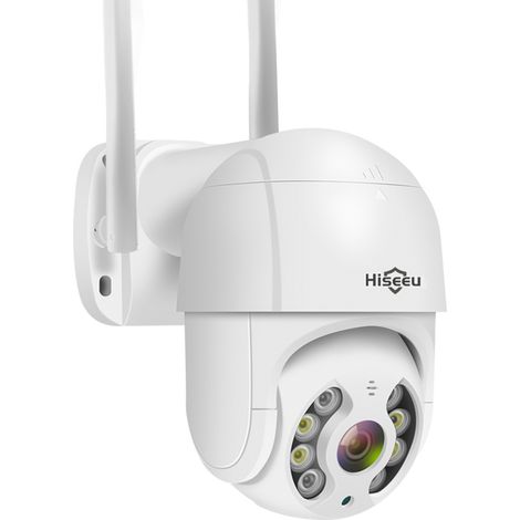 Caméra de sécurité sans fil 5MP à fixation murale, caméra WiFi intelligente avec zoom numérique 5x, étanchéité IP66, couleur, détection de mouvement, suivi automatique, PTZ rotative (1/5)