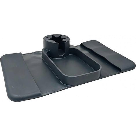 Étagère de rangement pour canapé, idéale pour les locations, avec porte-gobelets à rebord surélevé et accoudoirs antidérapants peut contenir des télécommandes et des téléphones portables grise. (1/5)