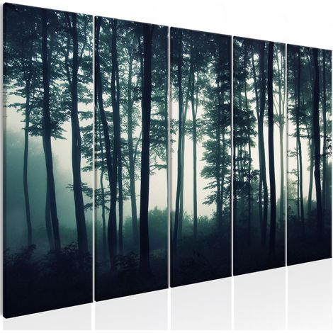 Tableau Imprimé 5 Panneaux "Dark Forest Narrow" 80 x 200 cm (1/2)