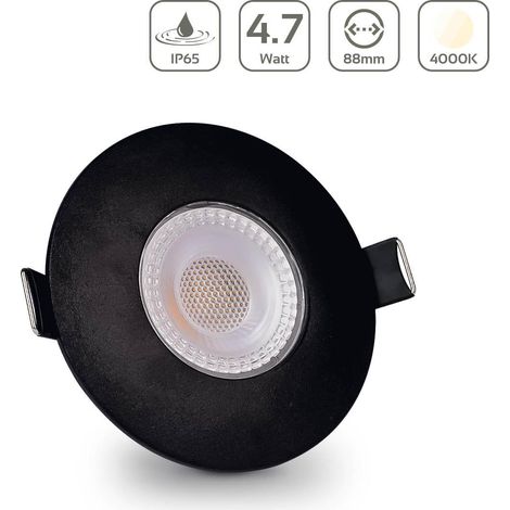 LED Einbaustrahler IP65 4,7W - Farbe: schwarz - Lichtfarbe: 4000K