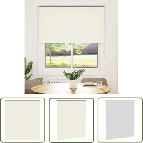 vidaXL Verdunkelungsrollo Cremeweiß 130x130cm Stoffbreite 126,6cm (1/5)
