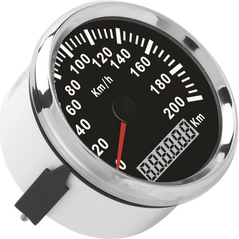 Indicateur de vitesse GPS 3‑3/8 po, 200 km/h, étanche, 12 V/24 V, pour bateau, yacht, moto, véhicule (1/5)