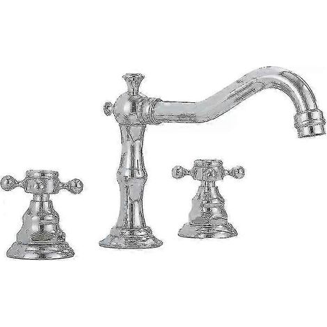 Robinetterie de luxe moderne en laiton pour lavabo de 20 cm (8 pouces) à 3 trous Hy (1/4)