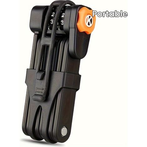 Beyamis Verrouillage mot de passe vélo 1 pièce - Ultraportable compact avec support clé pour route et moto multi-usage (1/5)