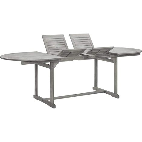 vidaXL Table à dîner de jardin (160-240)x100x75cm Bois d'acacia massif (1/5)