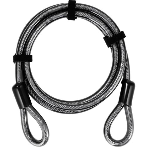 1 Câble Antivol Boucle Cobra 2,1 Mètres Ø 12 mm Acier Tressé Pour Vélo Moto Mobilier Jardin (1/5)