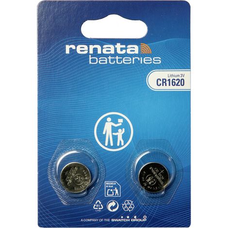 Renata Knopfzellenbox CR1620 3 V 2 St. 68 mAh Li-MnO2
