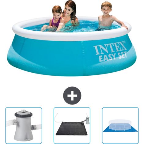 Intex runder aufblasbarer Easy Set-Pool – 183 x 51 cm – Blau – im Lieferumfang enthalten Accessoire CB79