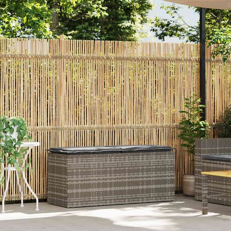 Maison Exclusive - Panca da Giardino con Cuscino Grigio 110x40x44 cm in Polyrattan