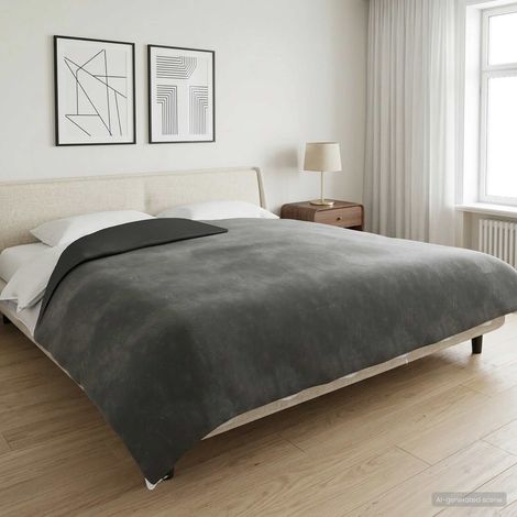 vidaXL Weighted Blanket Anthracite 200 x 230 cm 9 kg 100% Cotton 205T (1/5)