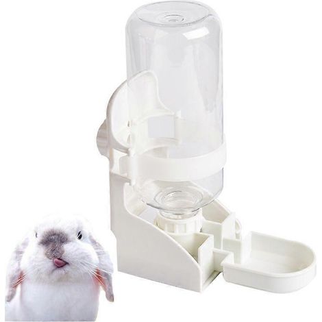 Accessoire pour clapier avec abreuvoir pour animaux blancs (1/4)