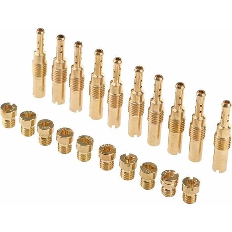20 PCS Carburateur Principal Jet Kit, Buses Principales pour Carburateur Slow/Pilot Jet pour Carburateur de Moto, Compatible avec PWK PE CVK 150 CC 125 CC Gy6 - Métal Durable et Léger (1/5)