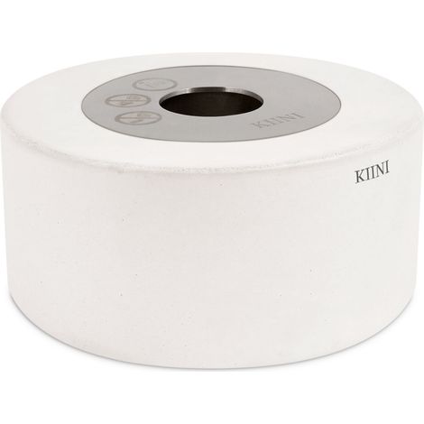 KIINI BORA Freistehender Tischkamin Outdoor-Biokamin + 1L ethanolfrei Weiß (1/4)