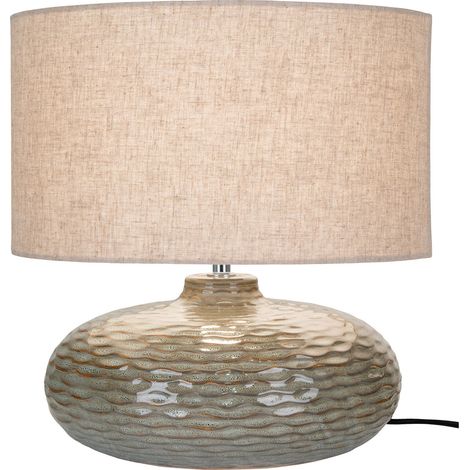 Lampada da tavolo Oldham in ceramica verde ø36 cm