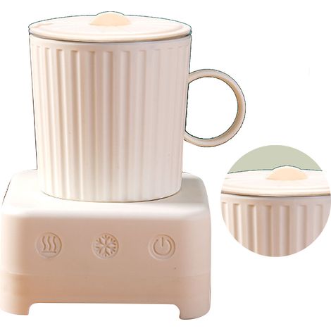 Gobelet rafraîchissant rapide boisson bière mug refroidissement express chambre étudiante conservation chaleur socle bureau mini frigo prise CN lait jaune (1/5)