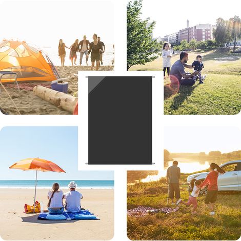 Tapis de Camping ultraléger résistant à l'eau, avec poche triangulaire, couverture de pique-nique de plage sans sable, anti-sable (1/5)