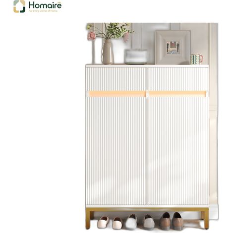 Colonnes de rangement en mdf blanc 80 x 35 x 103 cm HOMAIRE (1/5)