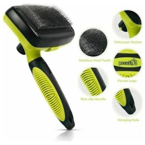 Dog and Cat Brush, Retractable Pet Comb Brush, Efficient Self-Cleaning Removal, For Pets (1/4)
