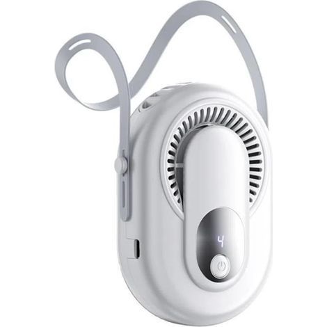 Mini ventilateur portable à clipserà taille,usb silencieux,Ouragangrandangle 130°,5e vitesse,Affichage LED,L'essentiel l'extérieur (1/4)